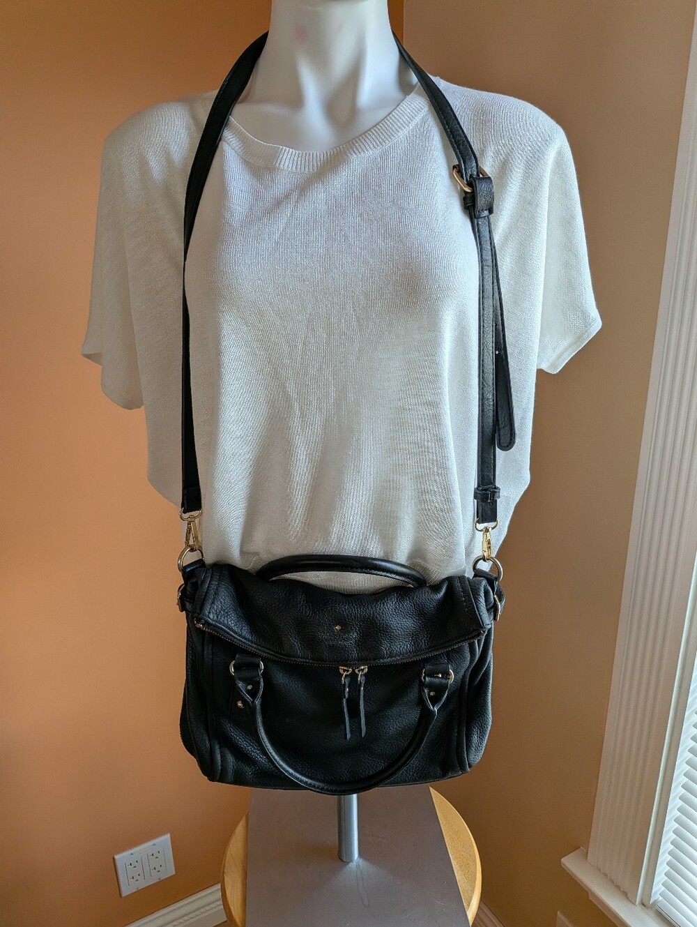 kate spade Classic Black Leather Satchel Handbag - Unbranded